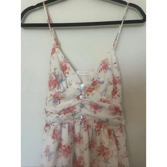 Altar'd State floral spaghetti-strap maxi dress NEW - Picture 3 of 6